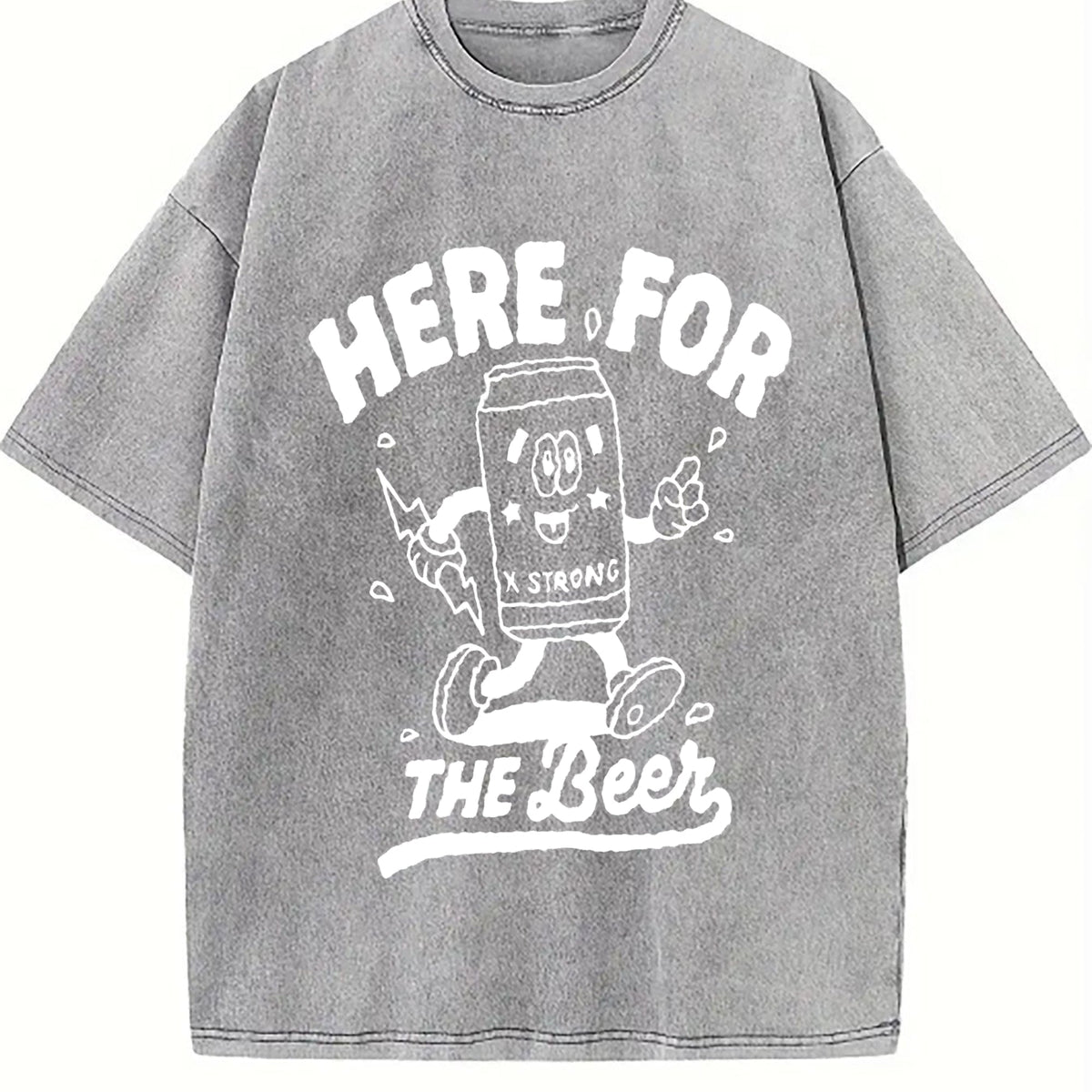 Here for the Beer Vintage Washed T-Shirt product image 4