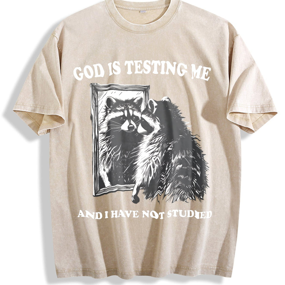 God Is Testing Me Vintage Washed T-Shirt product image 1
