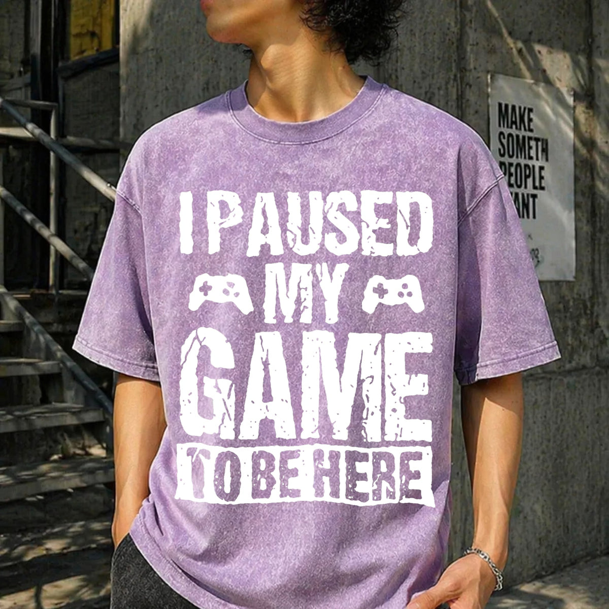 I Paused My Game To Be Here Gamer Fun Gaming Themed Vintage product image 6