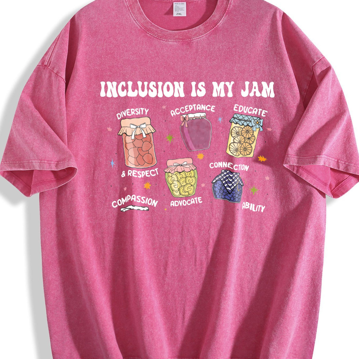 Inclusion Is My Jam Vintage Washed T-Shirt product image 5