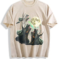 Triceratops Howling To Moon 90s Vintage Washed T-Shirt product image 1