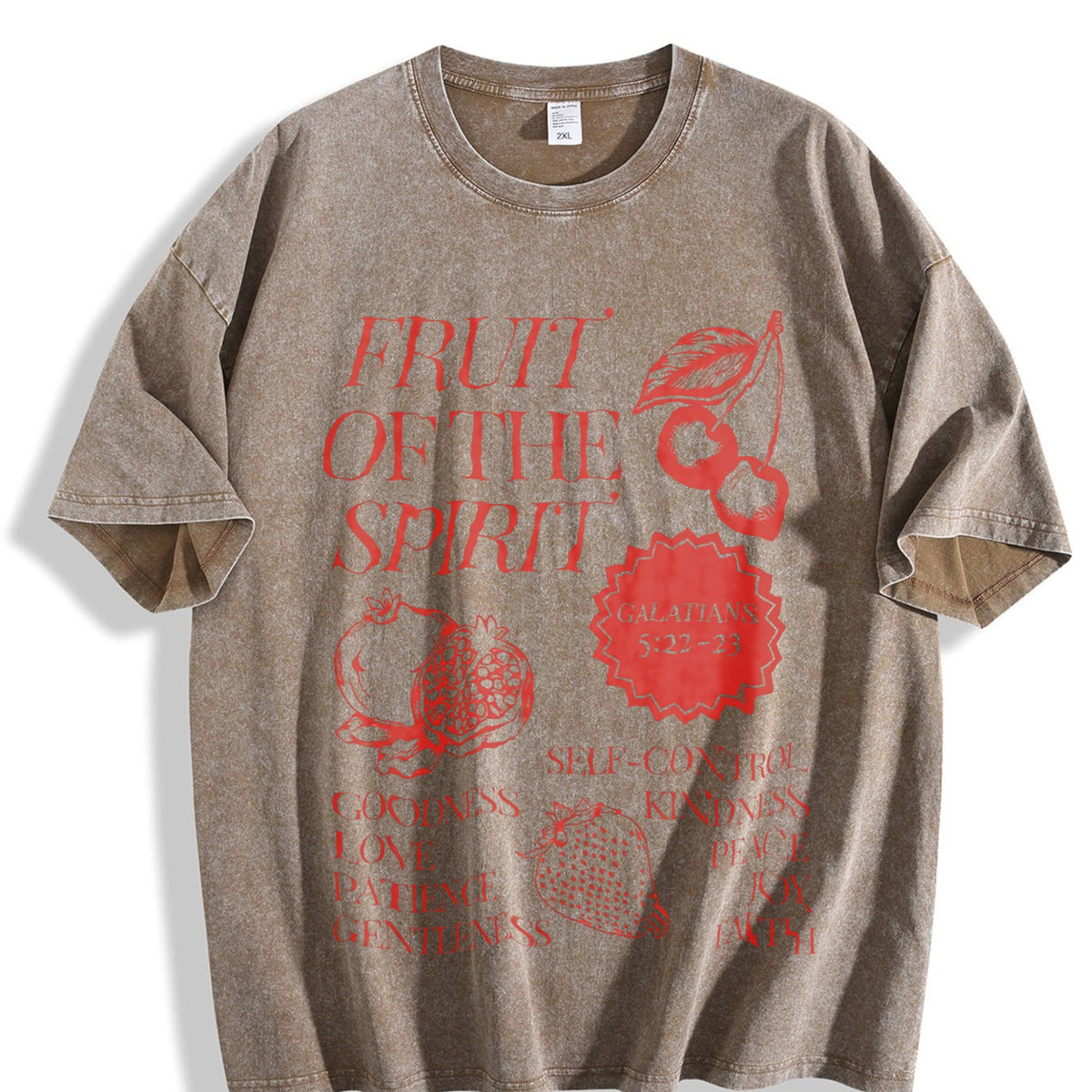 Fruit of the Spirit Scripture Vintage Washed T-Shirt product image 3