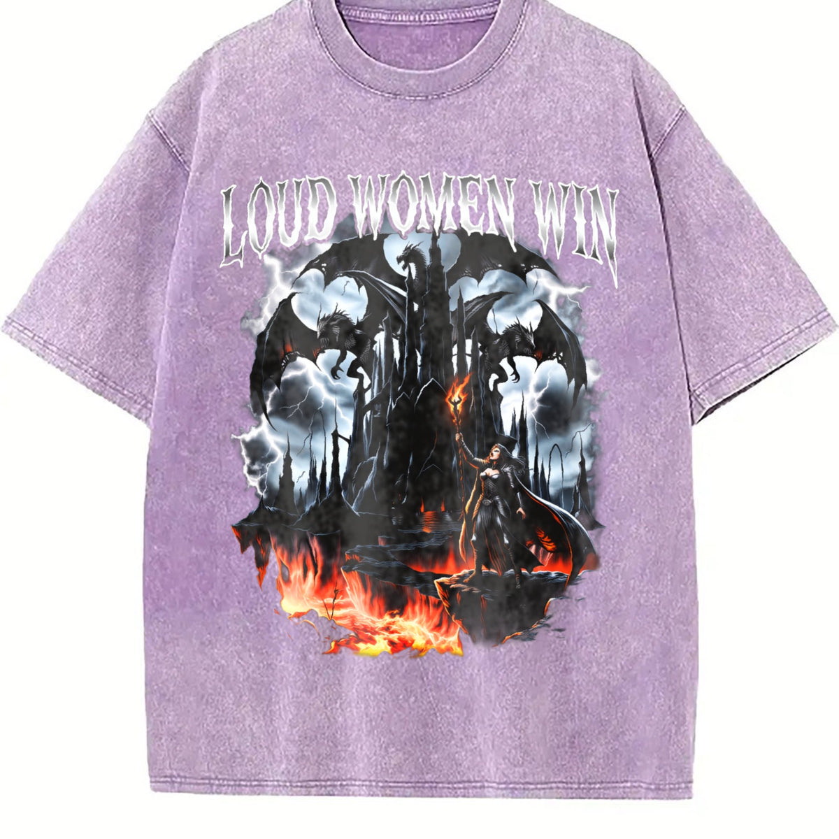 Loud Win Dragon 90s Vintage Washed T-Shirt product image 6