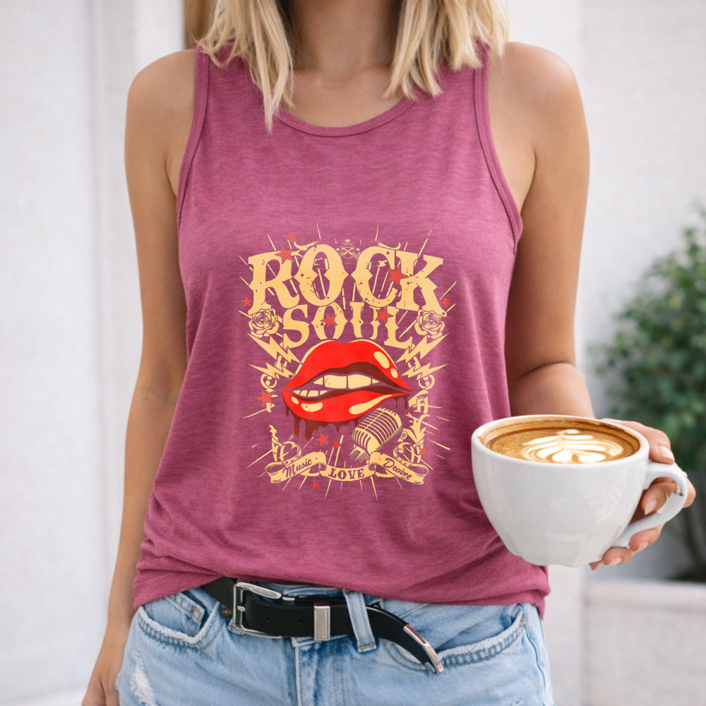 Rock Soul Lips Women's Tank Top