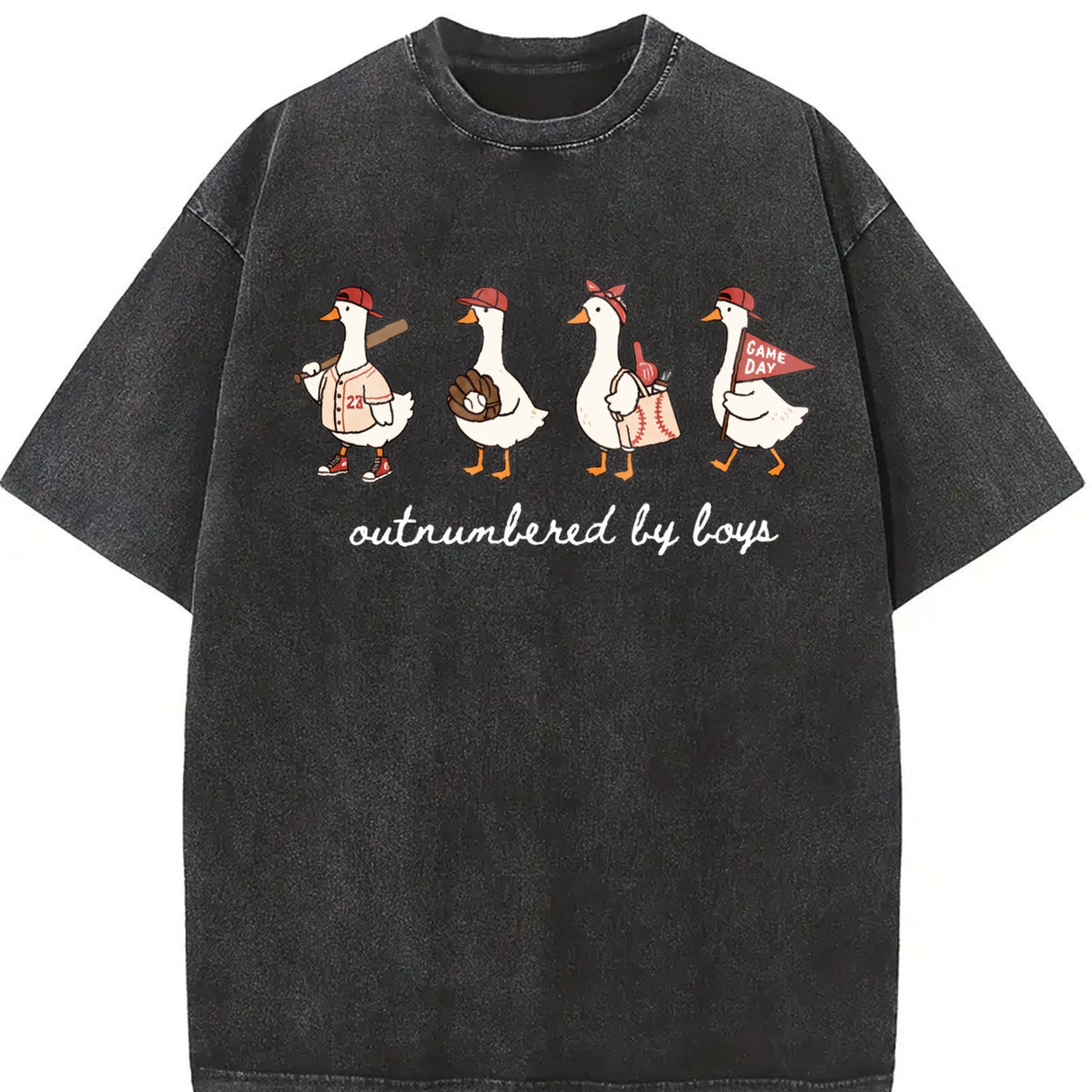 Outnumbered By Boys Vintage Washed T-Shirt product image 2