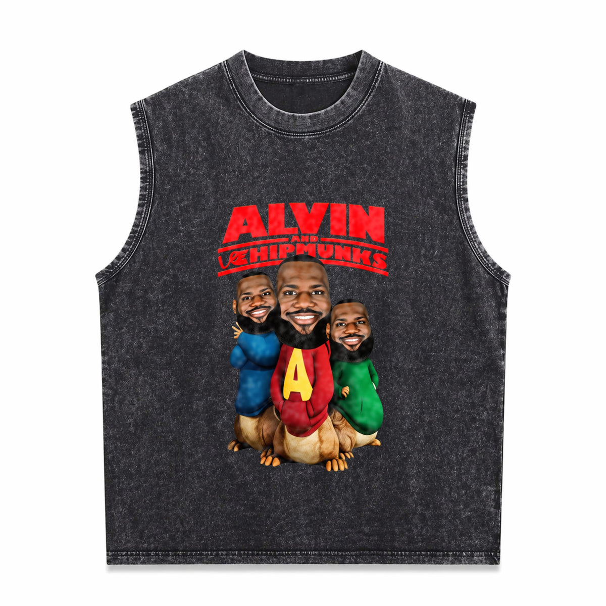 Lebron James Alvin And Chipmunks Bk-130 Men's Washed Tank Top