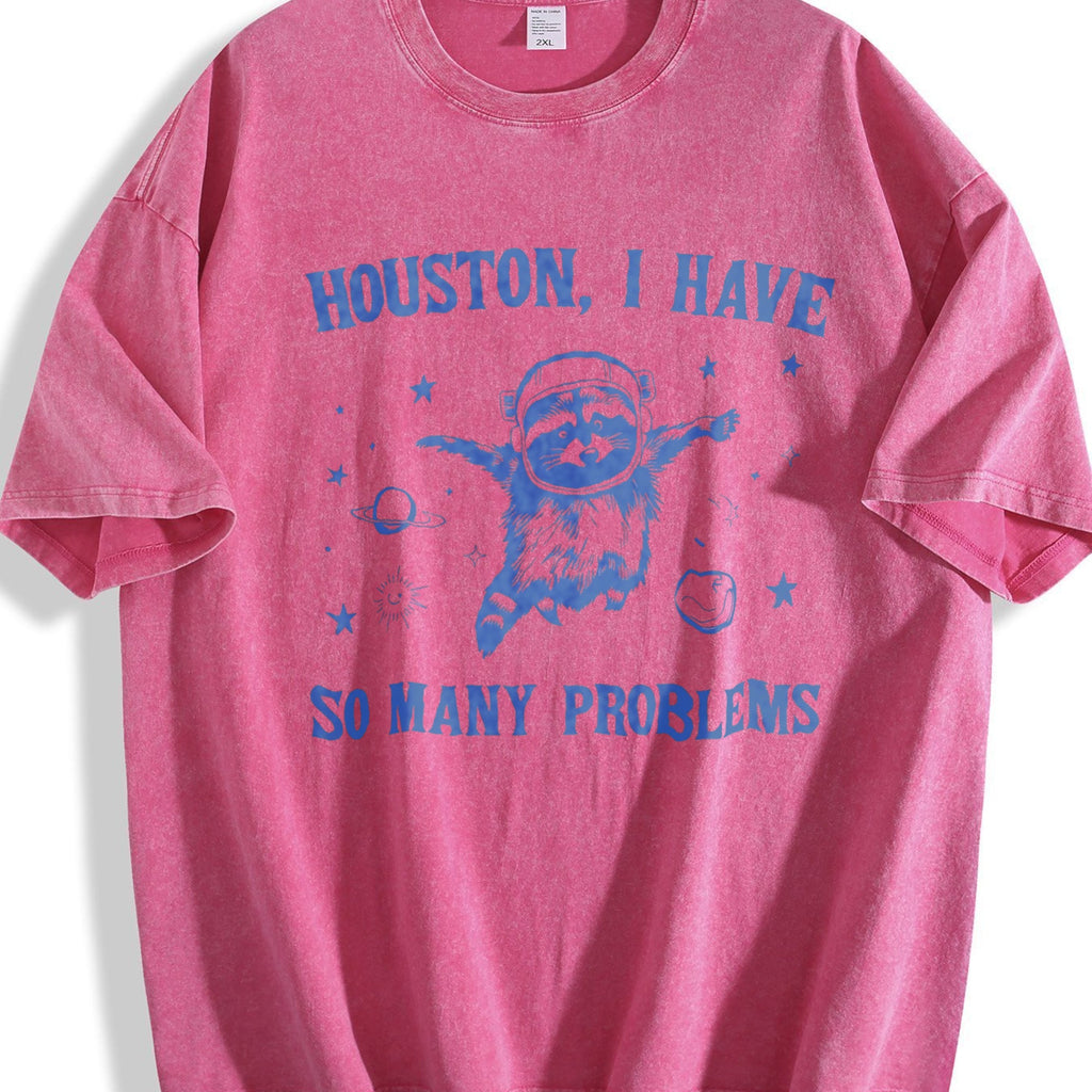 Raccoon In Space 90s Vintage Washed T-Shirt product image 7