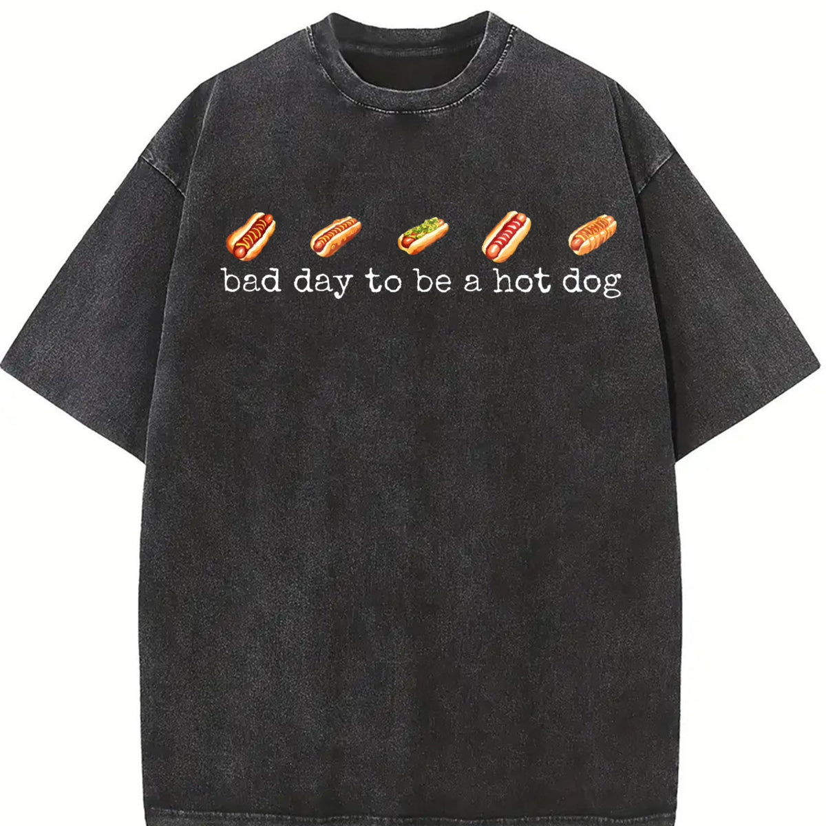 Bad Day To Be A Hotdog Vintage Washed T-Shirt product image 2