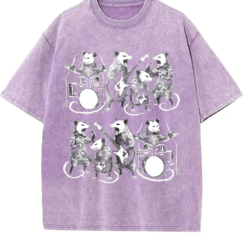 Possum Rock Band Vintage Washed T-Shirt product image 6