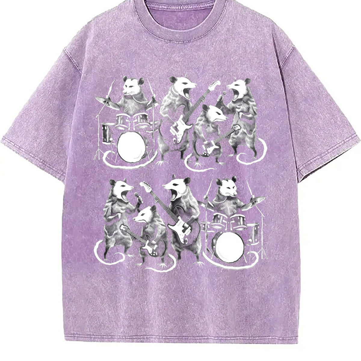 Possum Rock Band Vintage Washed T-Shirt product image 6