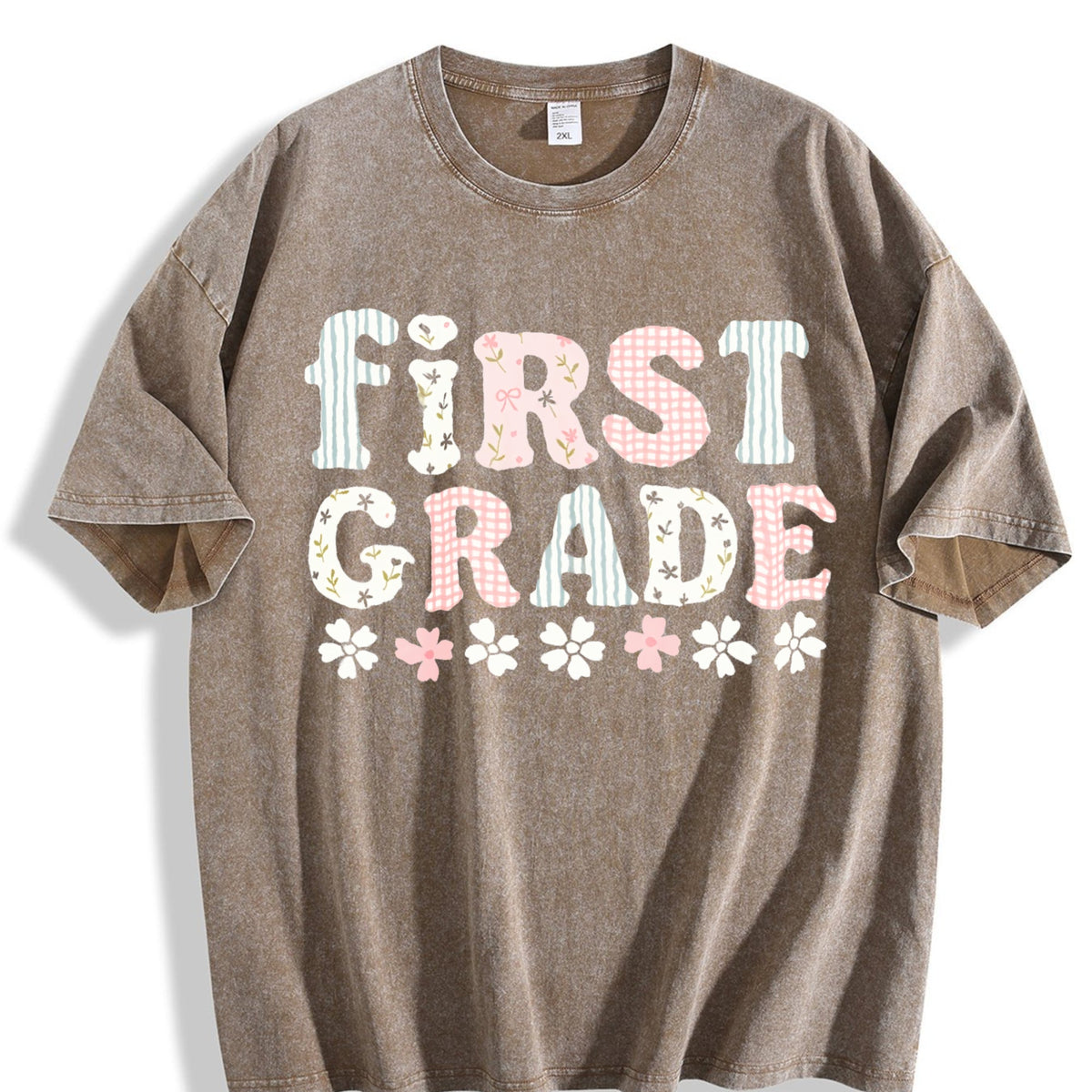 First Grade Teacher Vintage Washed T-Shirt product image 3