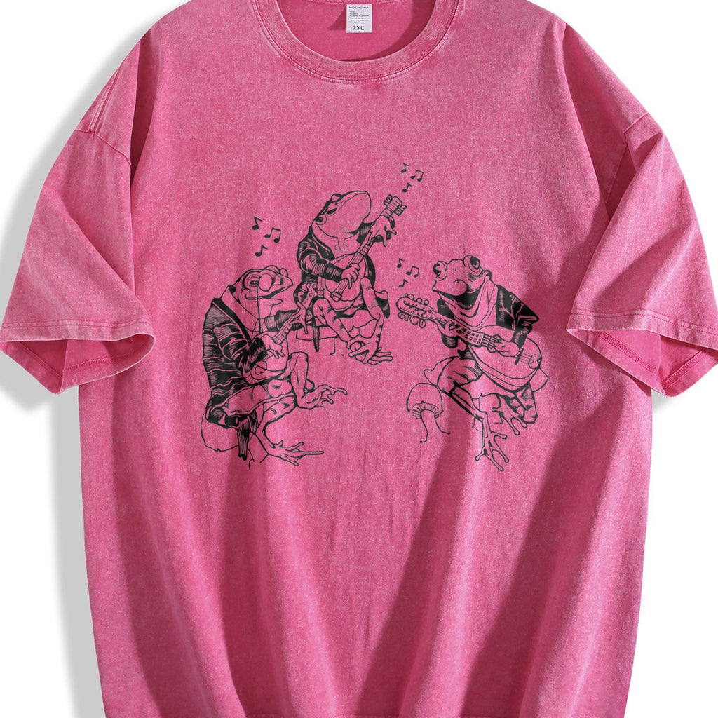 Frog Musicians 90s Vintage Washed T-Shirt product image 7