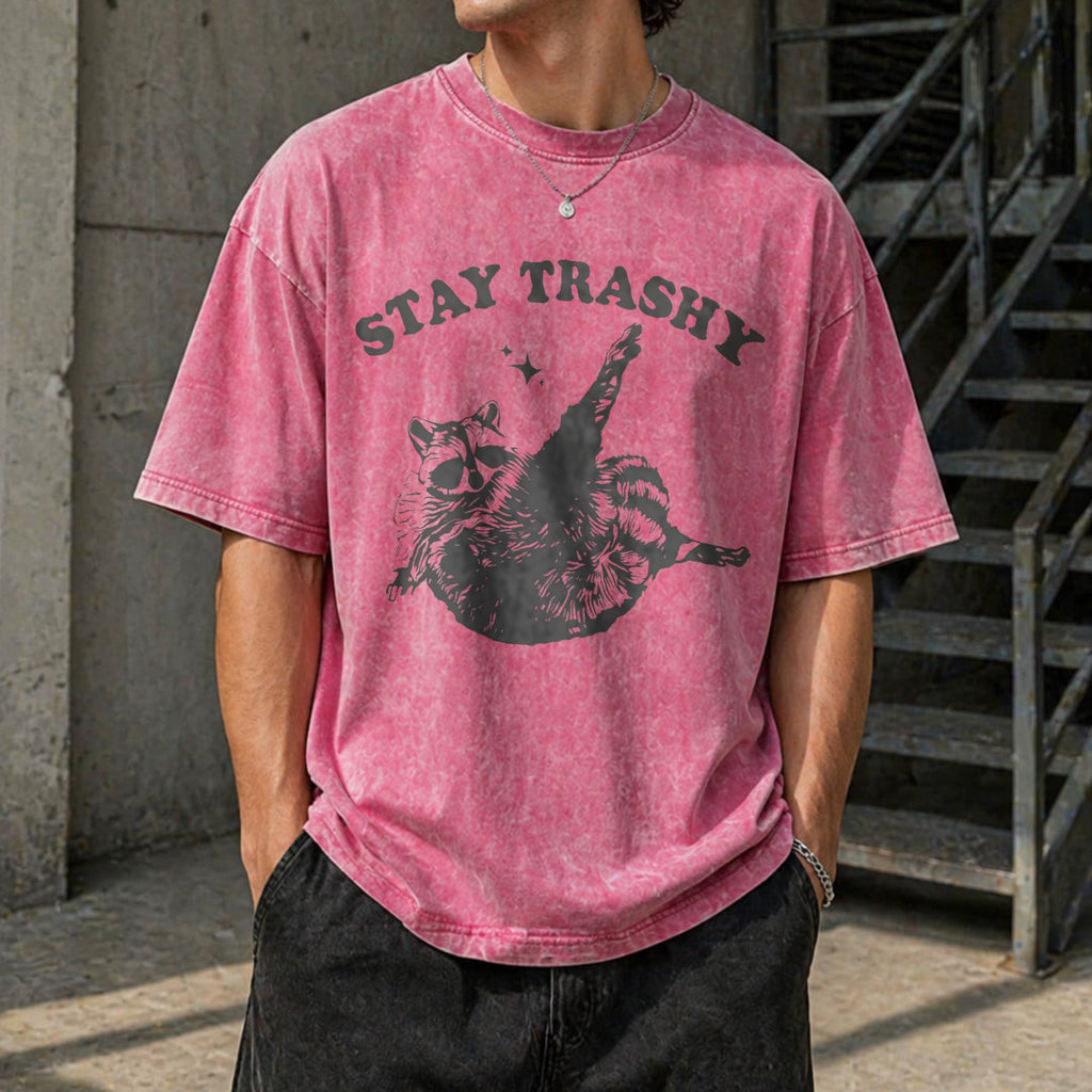 Stay Trashy Raccoon Vintage Washed T-Shirt product image 7