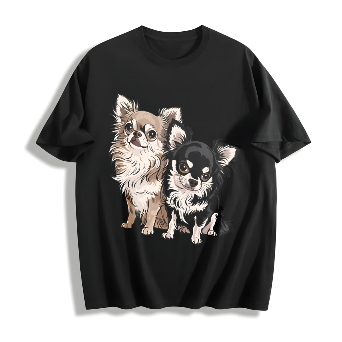 Long-haired Chihuahua Cotton T-Shirt product image 1
