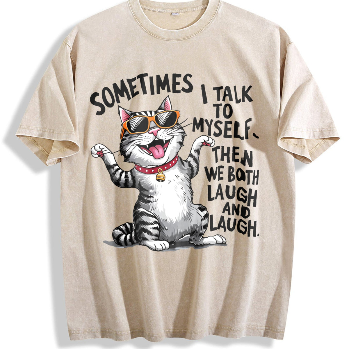 Cat Vintage Washed T-Shirt product image 1