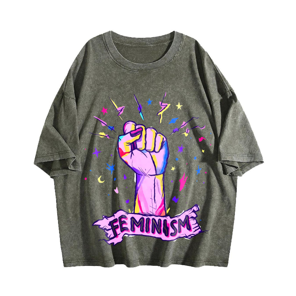 Luokeren Feminist - With Empowerment Fist & Stars Vintage product image 4