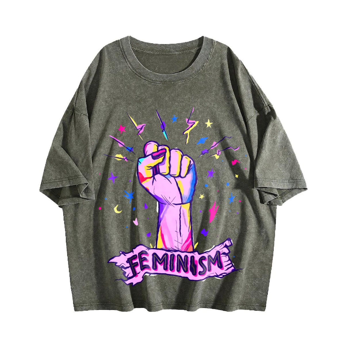 Luokeren Feminist - With Empowerment Fist & Stars Vintage product image 4