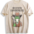 Hold On Partner I'm Overstimulated Vintage Washed T-Shirt product image 1