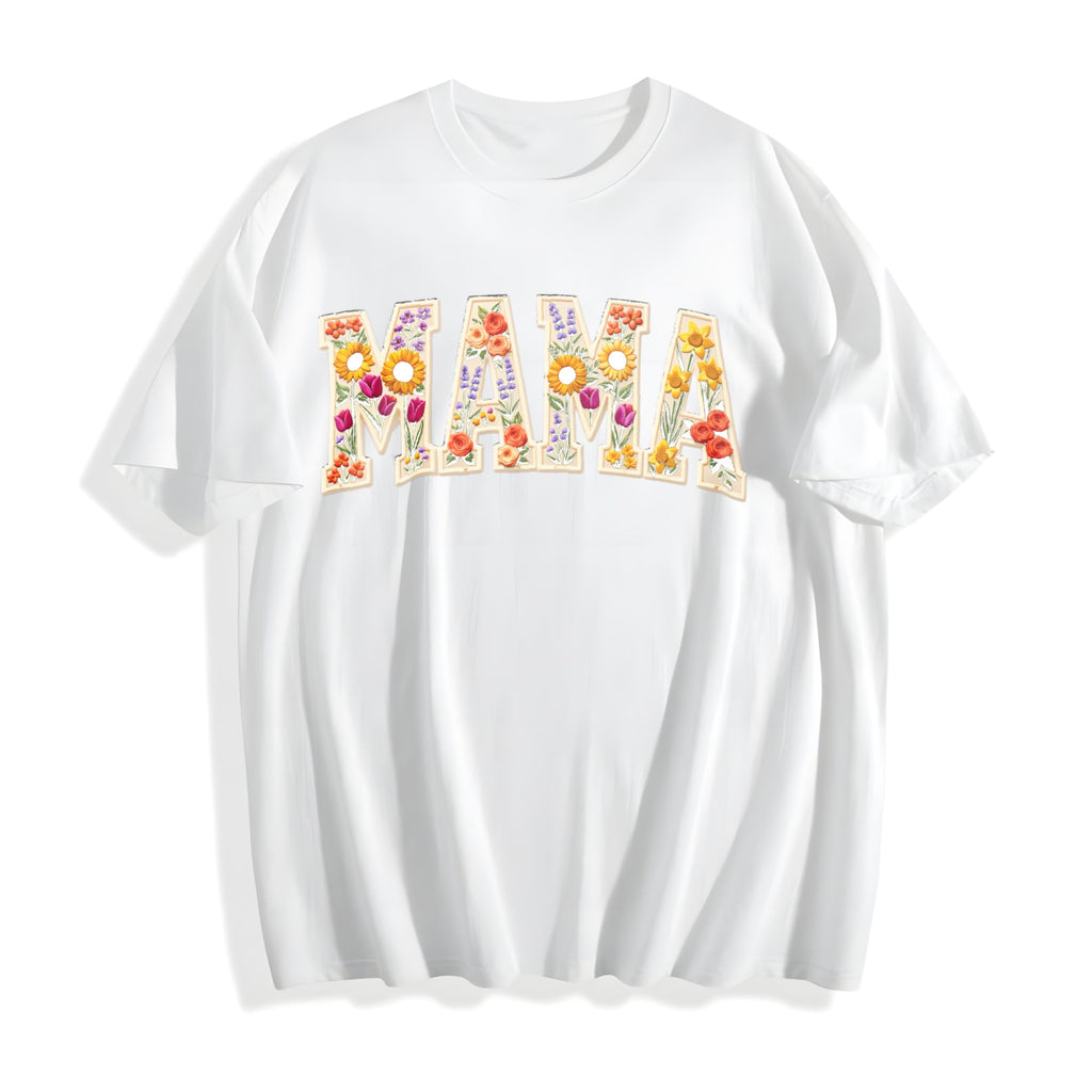 Mama Patchwork Flower Cotton T-Shirt product image 2