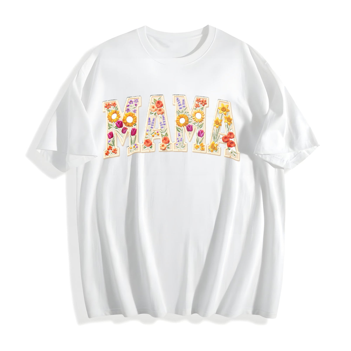 Mama Patchwork Flower Cotton T-Shirt product image 2