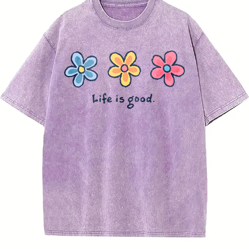 Daisy For Baggy Hip Hop Mother's Day Vintage Washed T-Shirt product image 6