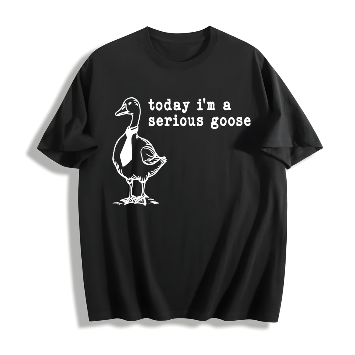 Serious Goose Funny Cotton T-Shirt product image 1