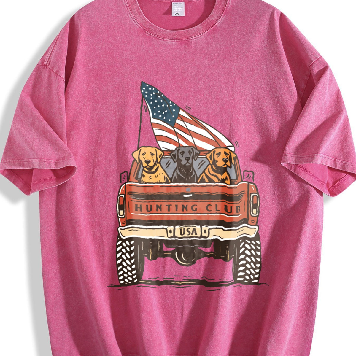 Labrador Hunting Club Patriotic Dog Lover USA Flag Vintage product image 5