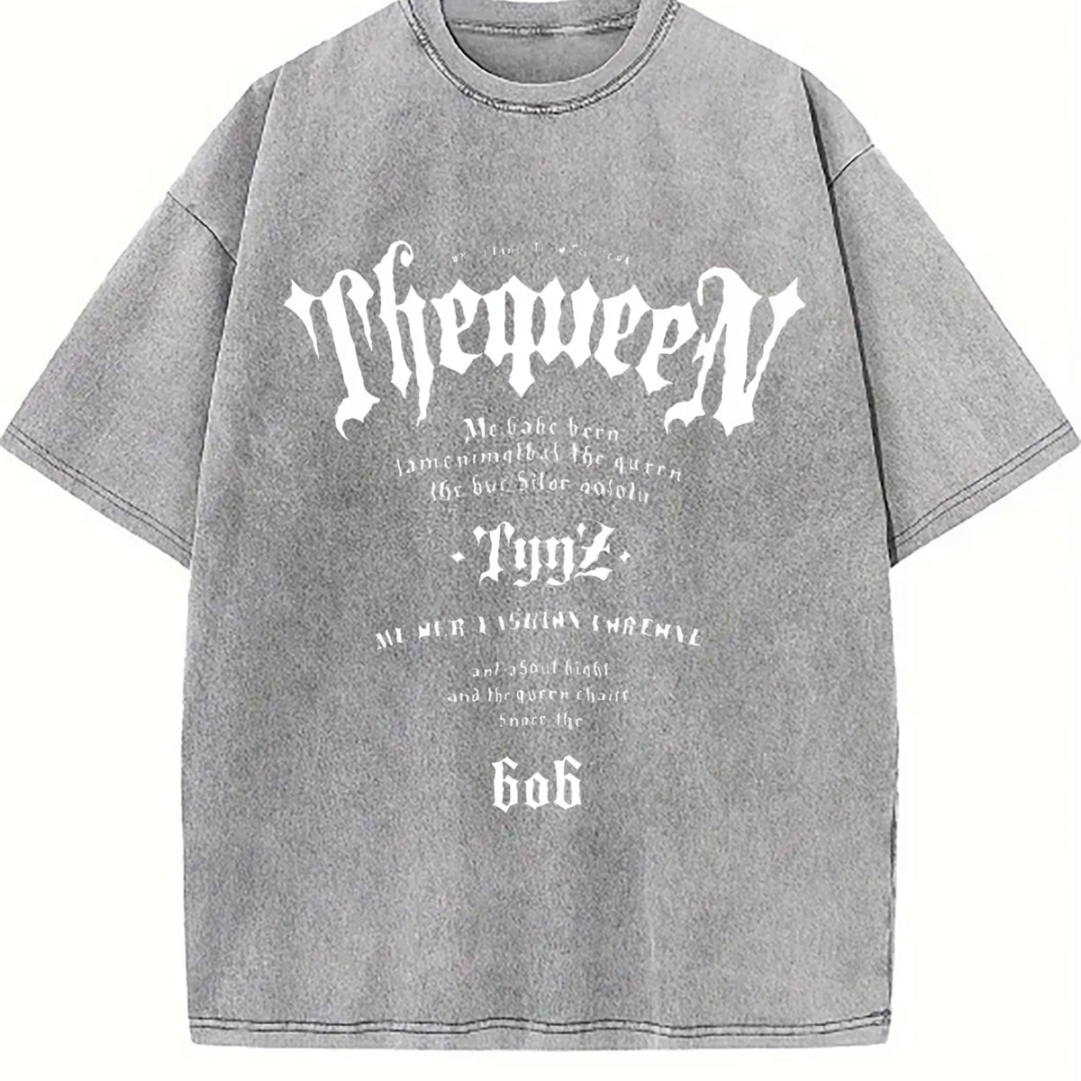Gothic Black Lettering Vintage Washed T-Shirt product image 4
