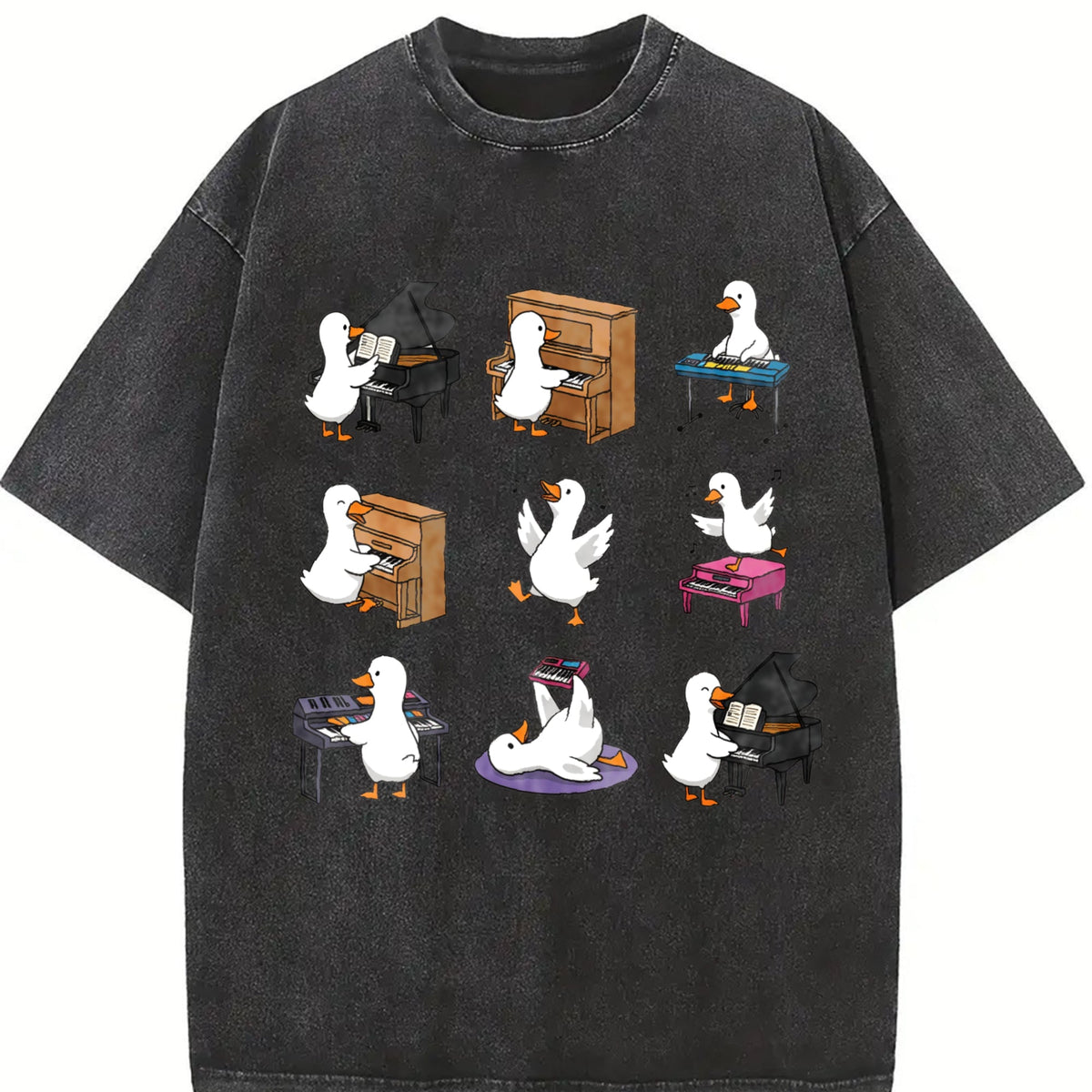 Funny Goose Piano Vintage Washed T-Shirt product image 2