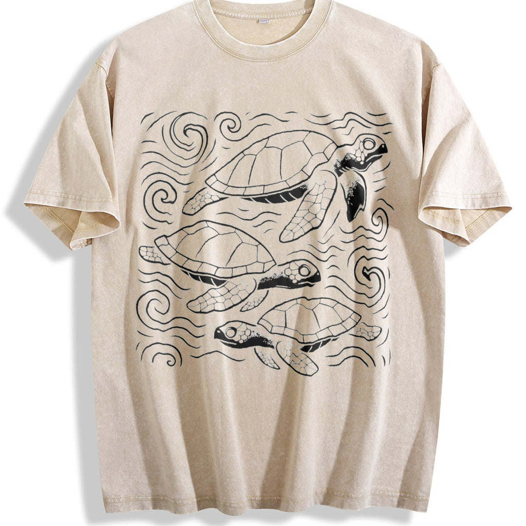 Turtles Ocean 90s Vintage Washed T-Shirt product image 1