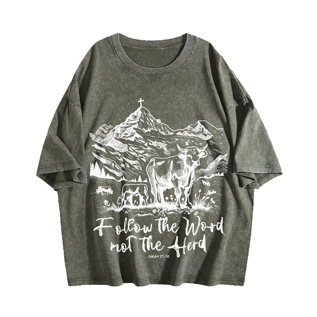 Follow the Word Not Herd Vintage Washed T-Shirt product image 4