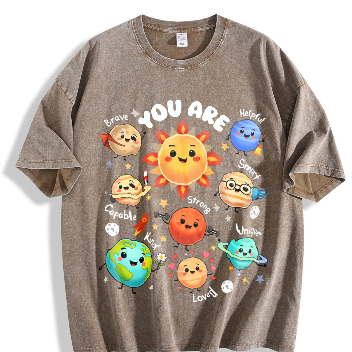 You Are Positive Affirmation Solar System Vintage Washed product image 3