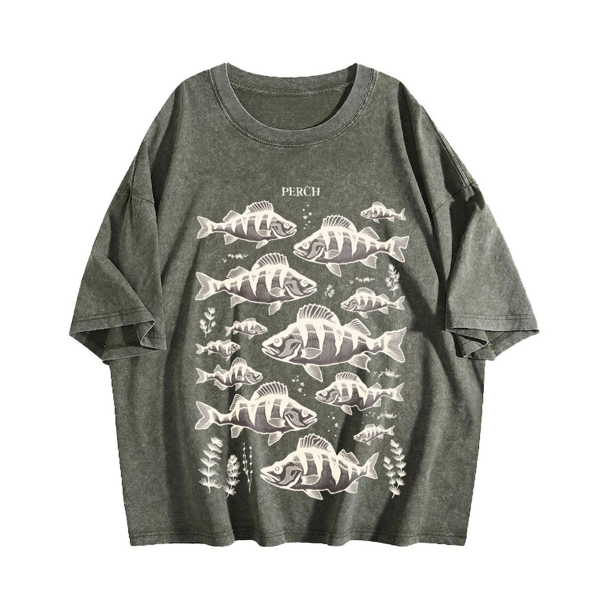 Perch Fish 90s Vintage Washed T-Shirt product image 4
