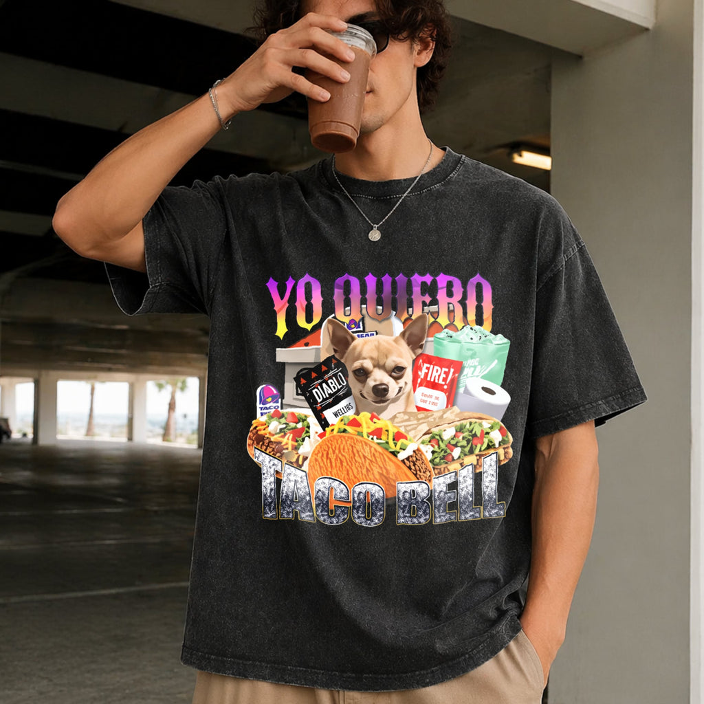 Yo Quiero Taco Bell T-shirt 90s Bootleg Rap - Funny Vintage product image 2