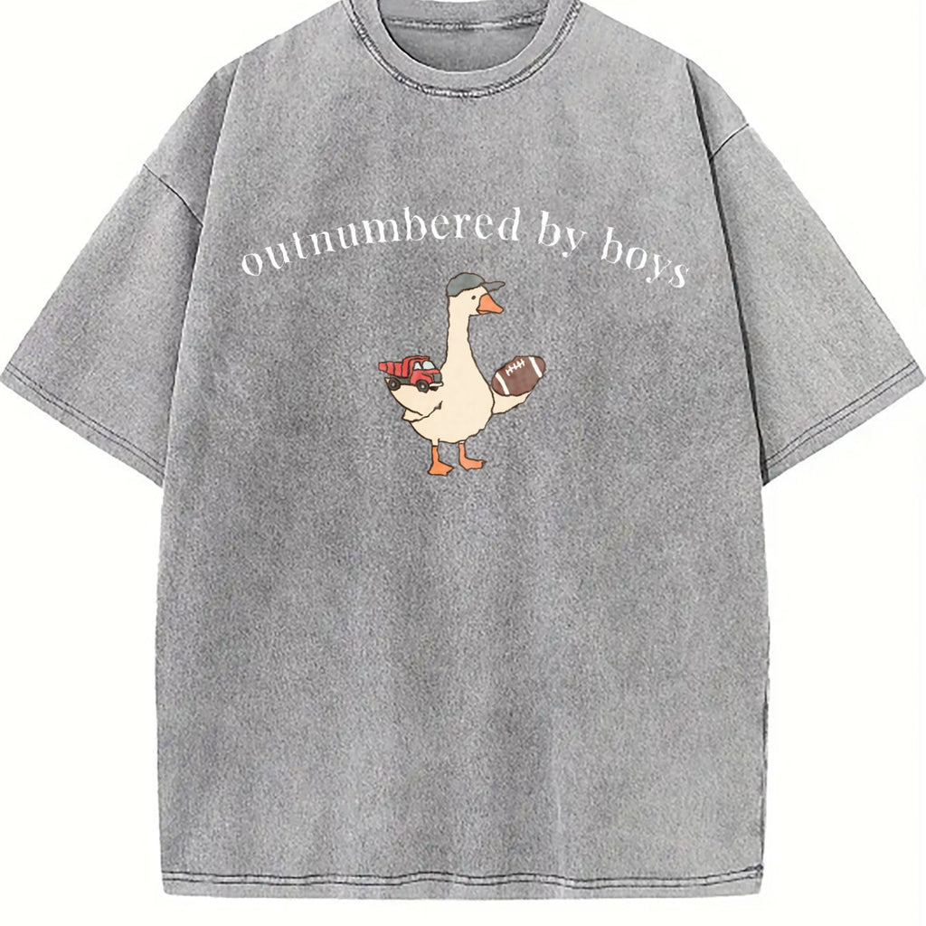 Funny Boy Mom Goose Vintage Washed T-Shirt product image 4