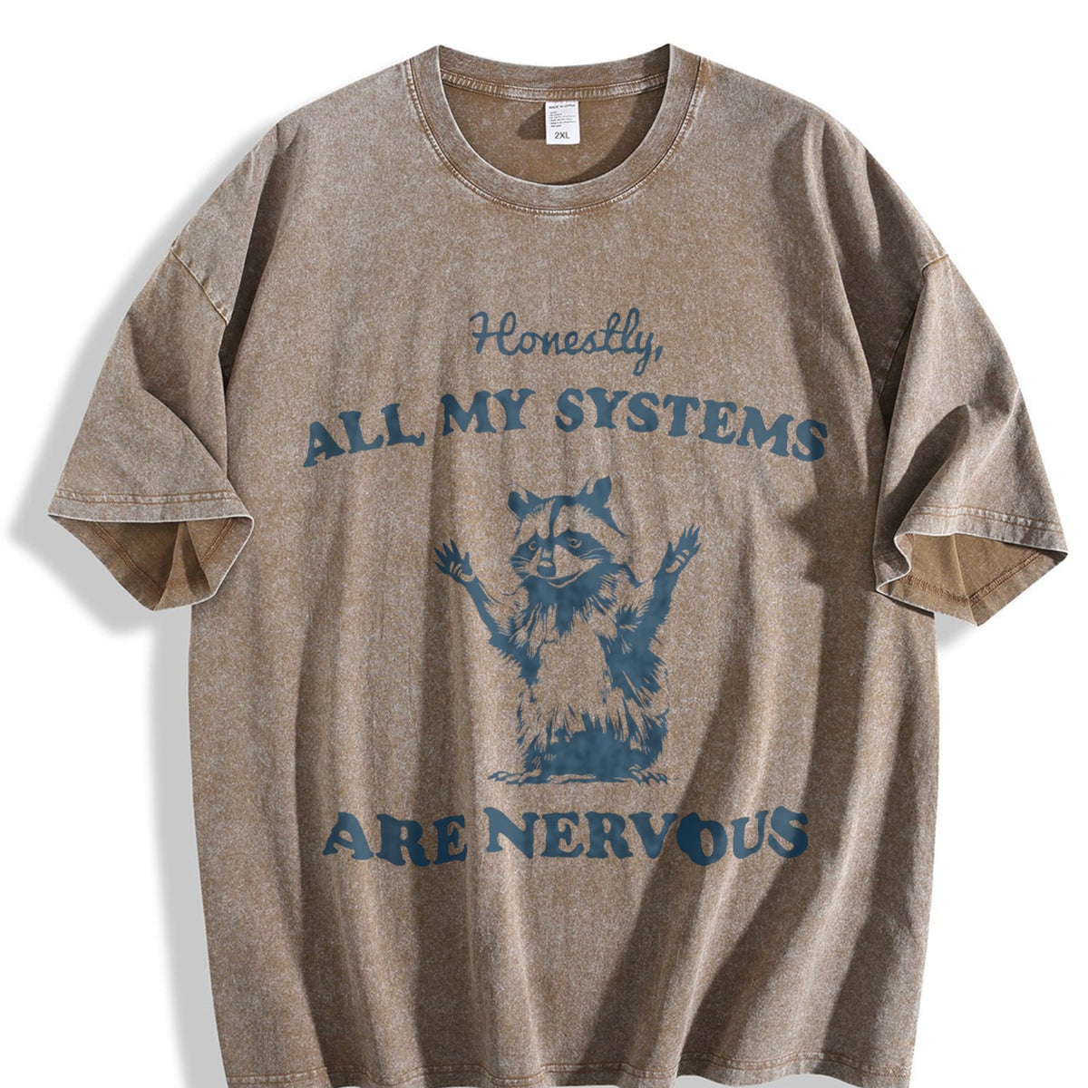 Honestly All My Systems Are Nervous Vintage Washed T-Shirt product image 3