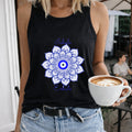 Racer - Cartoon Mandala & Eye Women's Tank Top