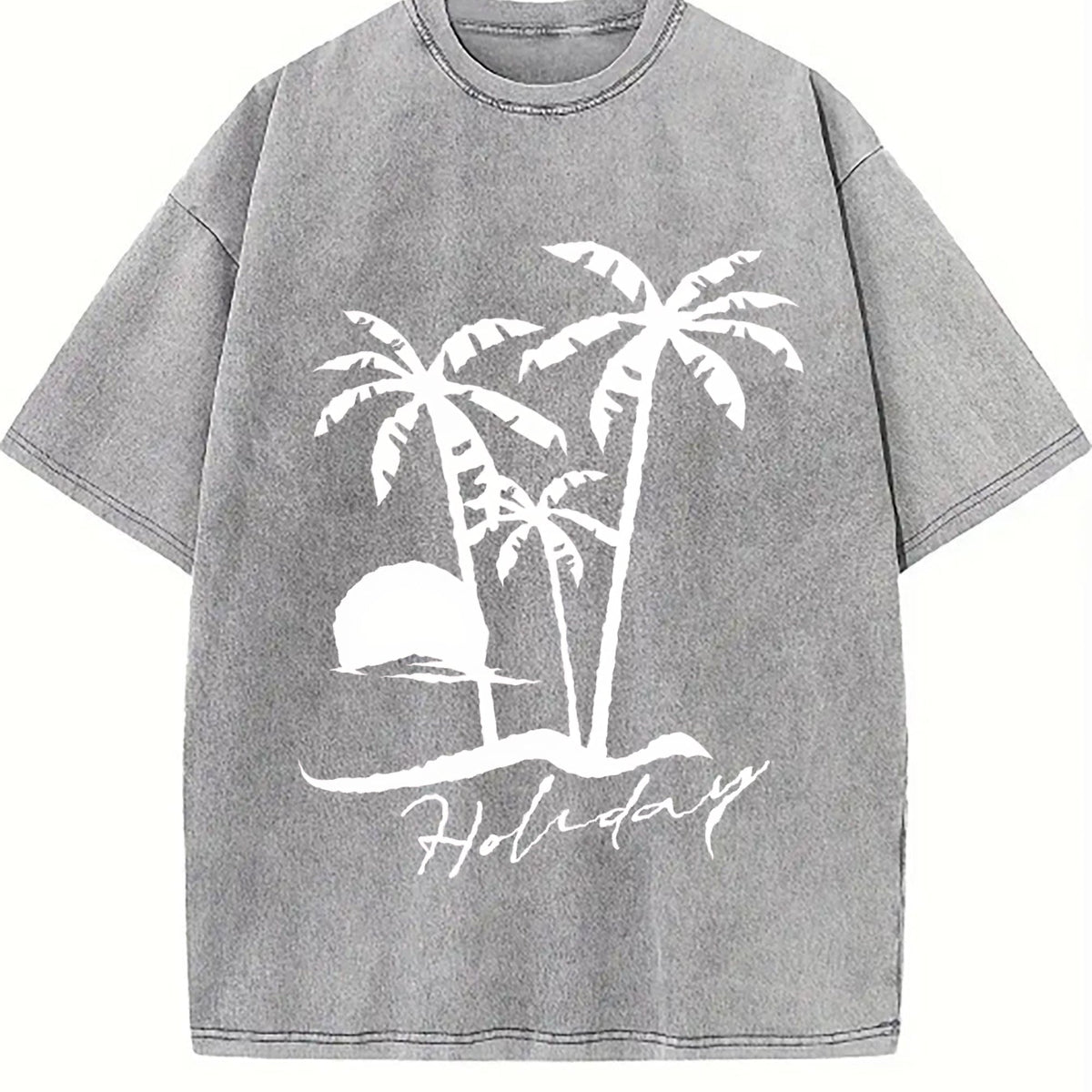Beach Short-sleeved Sunset Summer Vintage Washed T-Shirt product image 5