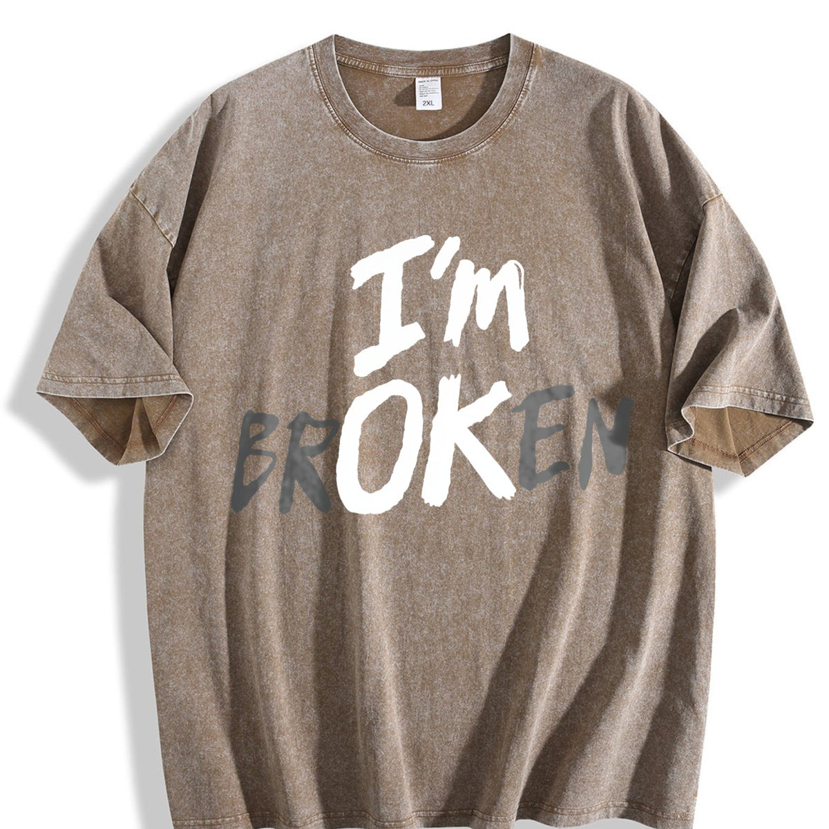 I'm Broken I'm OK Vintage Washed T-Shirt product image 3