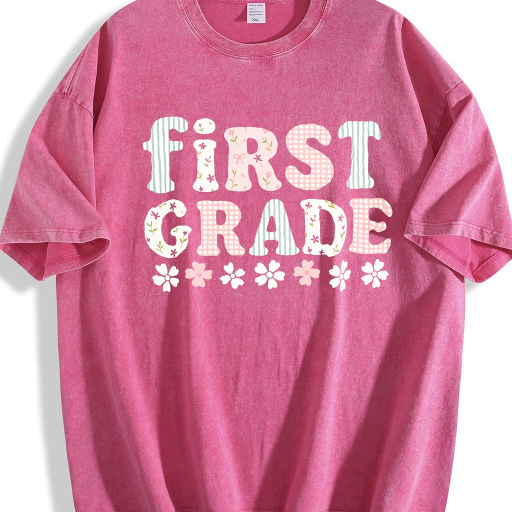 First Grade Teacher Vintage Washed T-Shirt product image 5