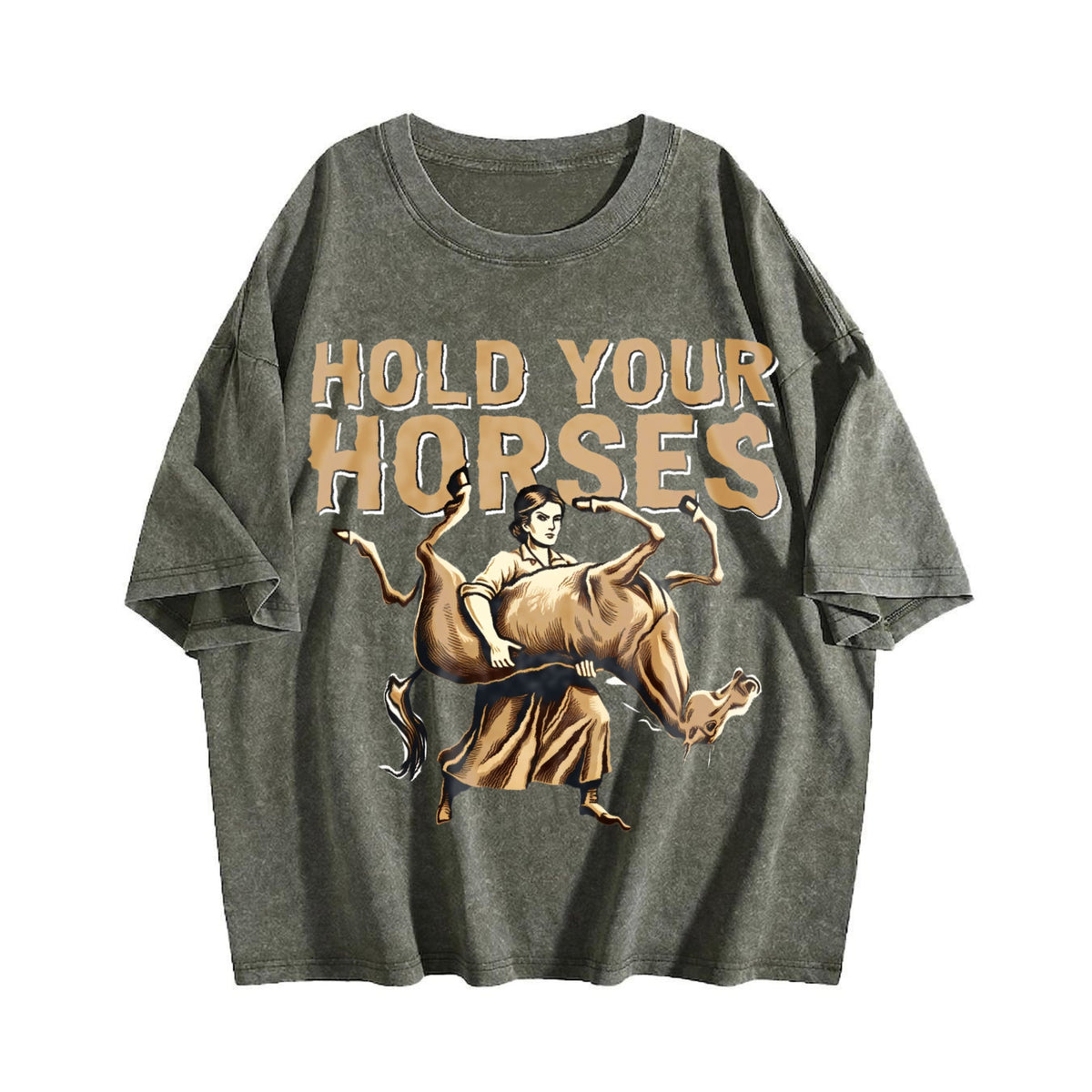 Funny Sarcastic Literal Hold Your Horses Strong Woman product image 4