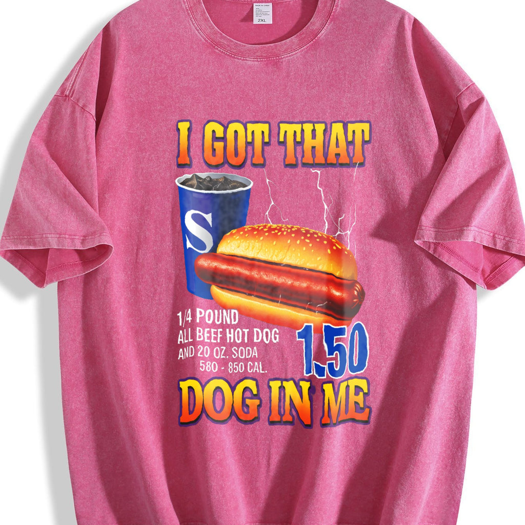 Funny Hot Dog I Got That In Me Food Humor Fast Vintage product image 7