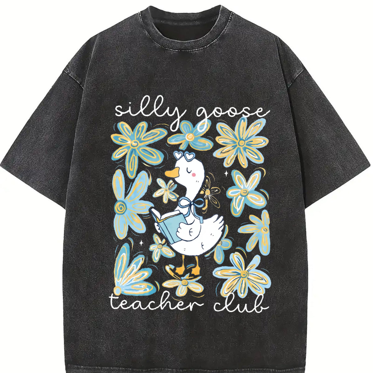 Silly Goose Teacher Club Vintage Washed T-Shirt product image 2