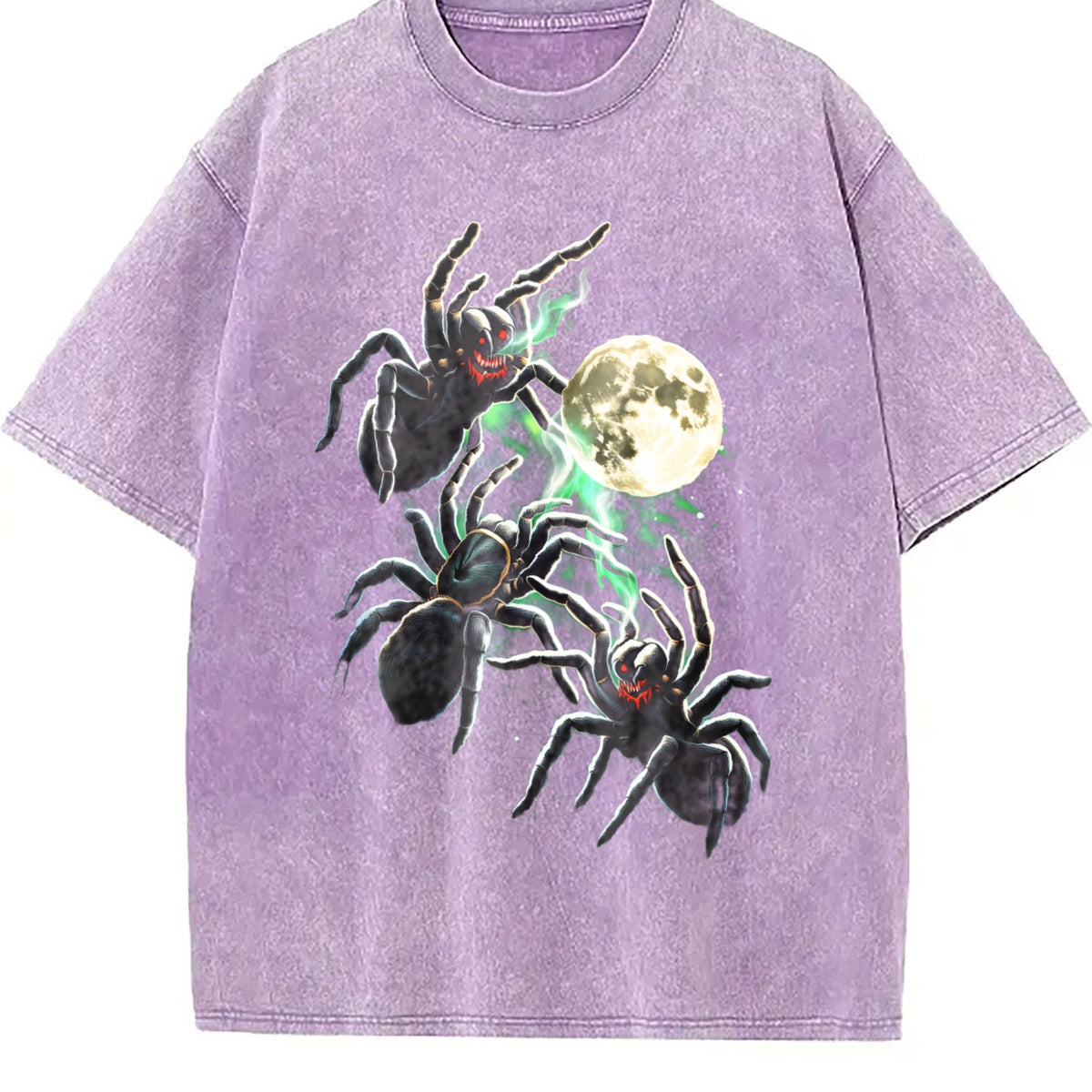 Spider Moon 90s Vintage Washed T-Shirt product image 6
