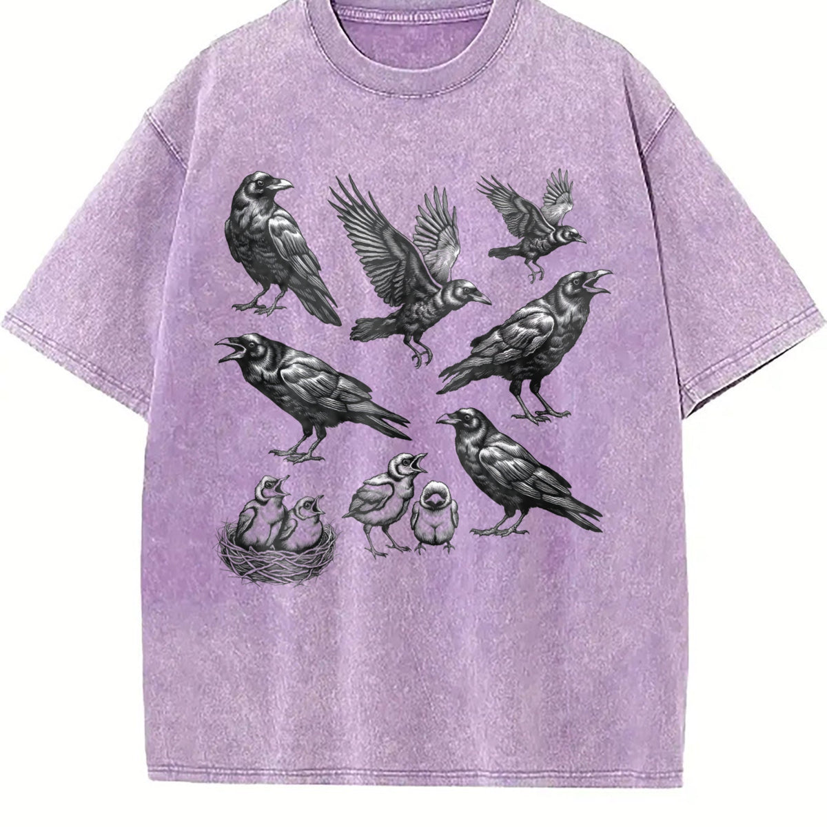 Raven 90s Tattoo Vintage Washed T-Shirt product image 6