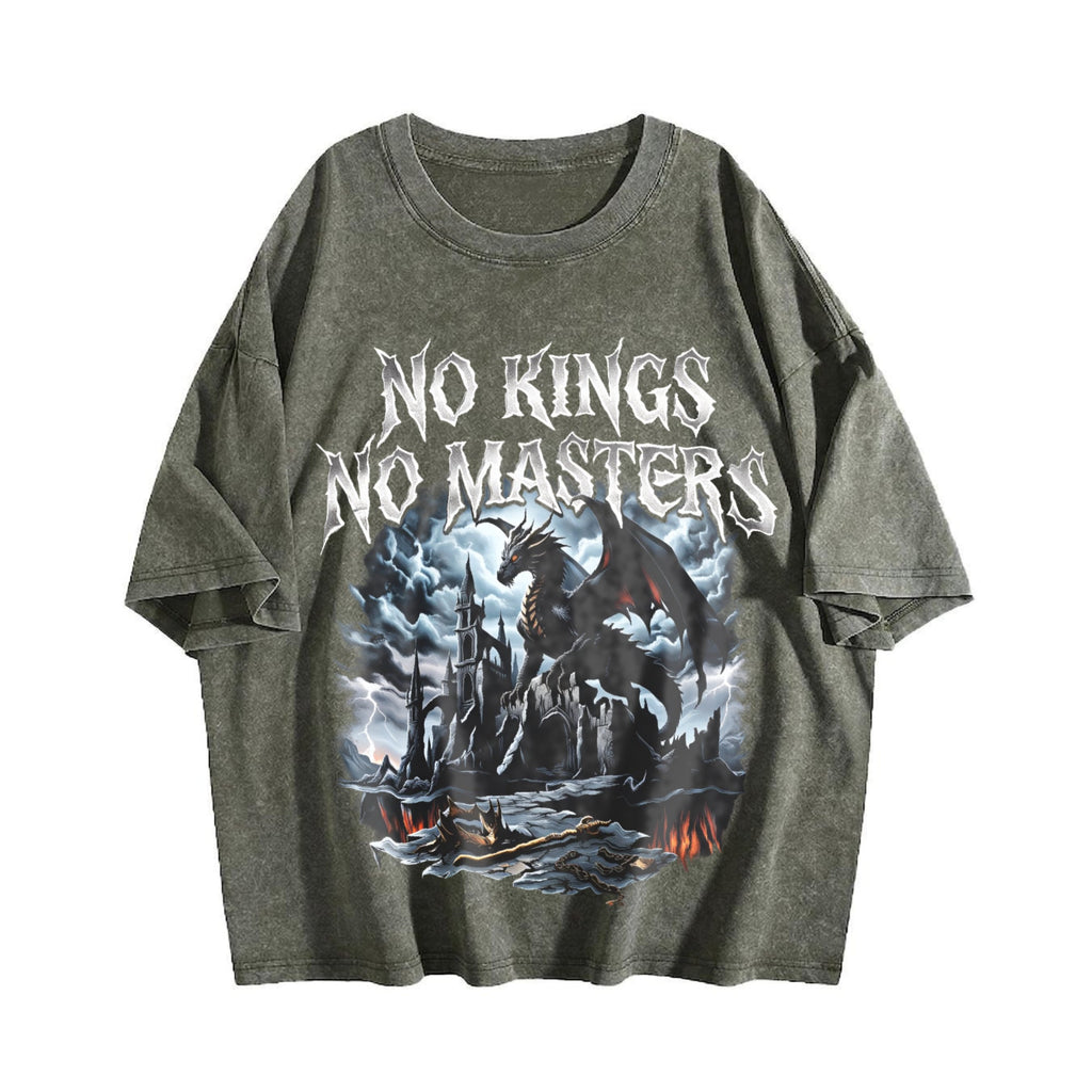 No Kings No Masters 90s Vintage Washed T-Shirt product image 4