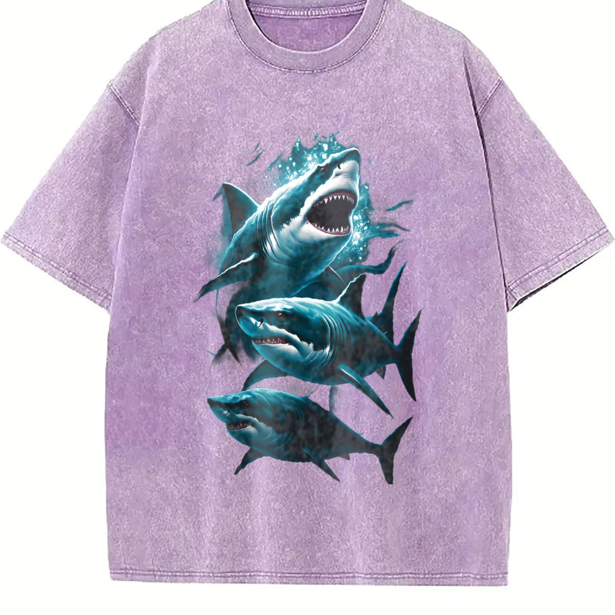 Three Sharks Vintage Washed T-Shirt product image 6