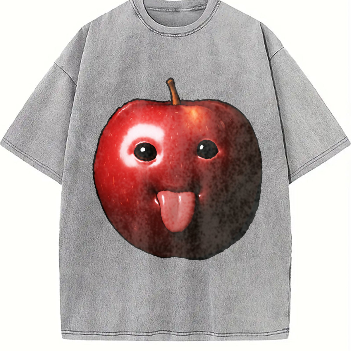Funny Meme Apple Summer Vintage Washed T-Shirt product image 5