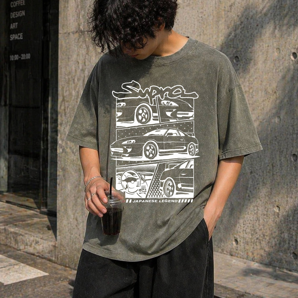 Japanese Legend Supra 90s Funny Good Vintage Washed T-Shirt product image 4