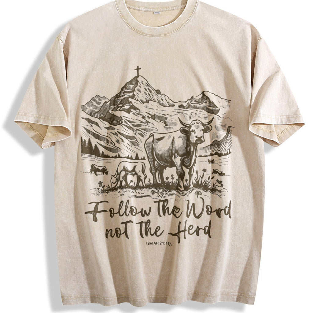 Follow the Word Not Herd Vintage Washed T-Shirt product image 1